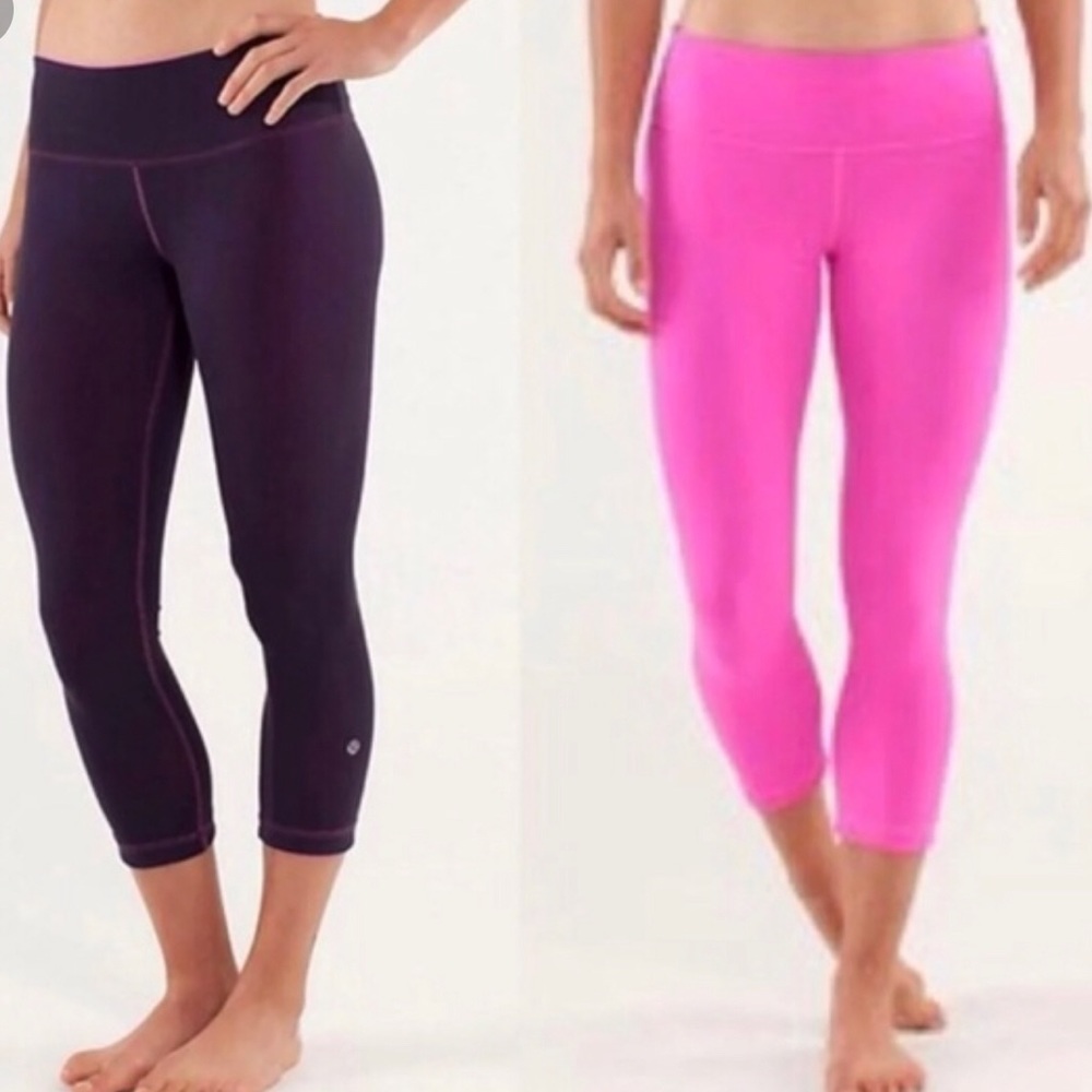 Lululemon wunderunder crop reversible leggings